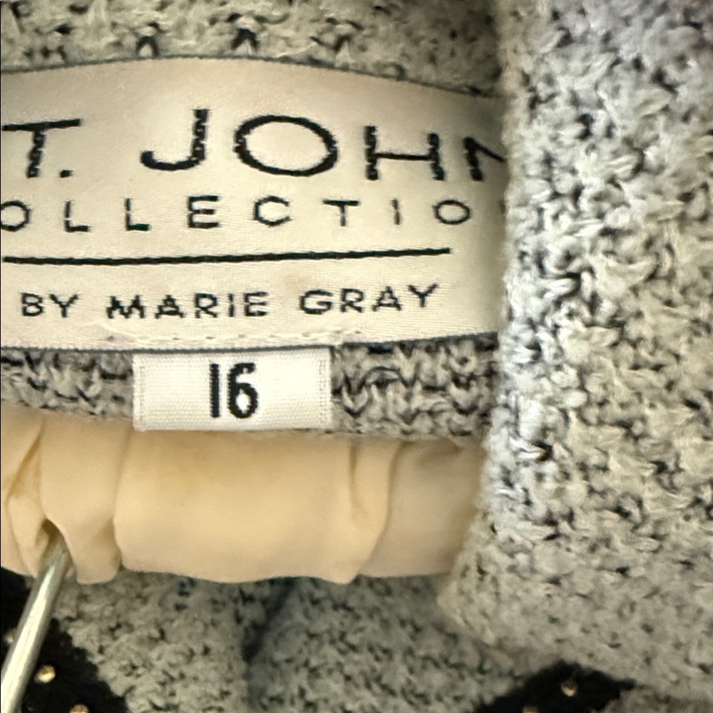 St. John Collection Textured light blue. I call it a baby blue.